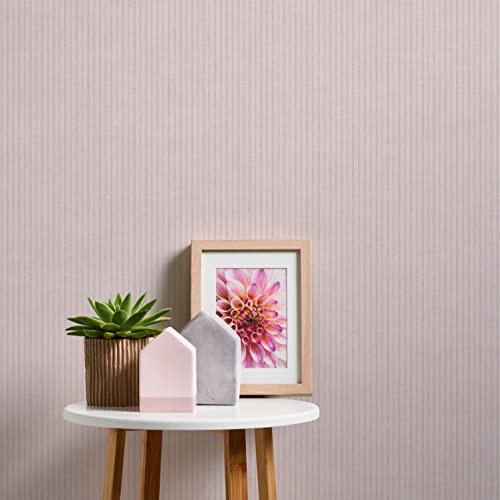 Randig tapet kräm rosa - A.S. Création Maison Charm 390761 – fibertapet – 10,05 m x 0,53 m Tillverkad i Tyskland