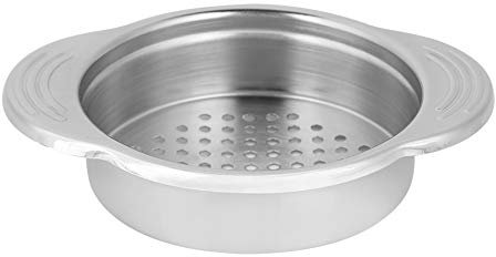 YUMILI Passoire à thon, passoire à canettes, passoire d'égouttage en acier inoxydable pour conserves avec poignée antidérapante pour boîte de thon, boîte de légumes et plus (11,5 x 9,2 x 2,5 cm)