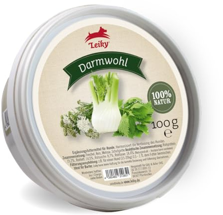Leiky Darmwohl 100 g – Kräutermischung zur natürlichen Futterergänzung für Hunde