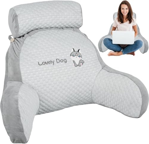 Reading Pillow for Bed, Lovely Backrest Support Pillow, Comfortable Reading Cushion, Detachable Lumbar Cushion, Soft Back Support Chair Bed Car Office Rest Bench Pillows for Relaxing Watching TV Games