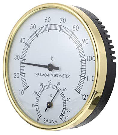 VINTORKY 1pezzi Termometro Igrometro Per Sauna Alta Precisione Display Facile Da Leggere Materiale e Resistente Strumento Pratico Per Monitorare Temperatura e Umidità