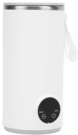 Hervidor Eléctrico Portátil de 400 Ml, Caldera de Agua de Viaje Recargable por USB, Batería de 6000 Mah, Material Seguro de Acero Inoxidable de Grado Alimenticio, para café, Leche