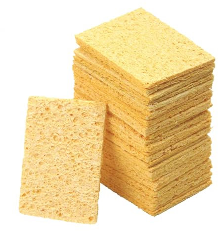 Soldering Sponge - Soldering Iron Tip Cleaner, 20 Pcs Solder Sponges Cleaning Pads for Soldering Iron Stand | Soldering Accessories | Reusable | 4x5.5x1 cm