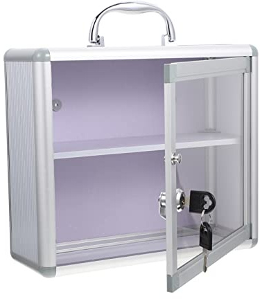 WRITWAA Estuche Cerradura Para Medicamentos Caja De Almacenamiento Segura Botiquín Doméstico Cierre De Seguridad Para Uso Casa