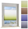 ourdeco® Plissee mit Farbverlauf / 80 x 130 cm weiß-grün/lichtdurchlässig, Blickdicht/Farben: Blau, Braun, Grün, Grau