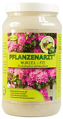 PFLANZENARZT® Wurzel-Fit Rhododendren & Morbeetpflanzen, Organisch-mineralischer NP-Dünger mit Schwefel und Calcium, 2kg