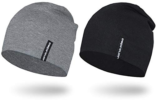 EMPIRELION 9 Multifunctional Lightweight Beanies Hats, Thin Running Skull Cap Helmet Liner Sleep Caps for Men Women