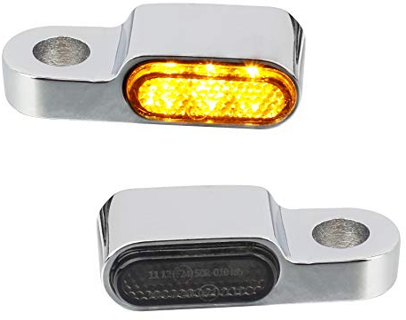 NTHREEAUTO Handlebar LED Turn Signals Mini Motorcycle Blinkers Brake Clutch Marker Light Compatible with Harley Dyna Sportster Honda Shadow VLX 600 V-Star 650 Suzuki Boulevard