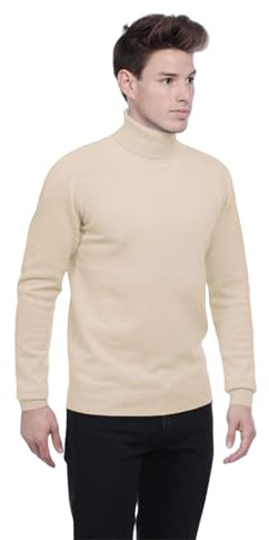 JL DE LA TOUR Ulltröja Herrkläder 100 % Kashmir, Brungrått, XL