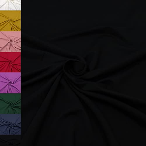 MAGAM-Stoffe Elias Sweatstoff uni innen angeraut und weich Meterware ab 50cm (30. Schwarz)