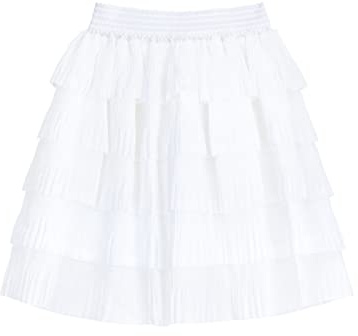 Bebé Niña Pequeña Niña Gasa Falda de Tarta Falda Escalonada de Largo Medio Falda Princesa con Cintura Elástica Lindo Moda - Blanco Talla del Fabricante 100