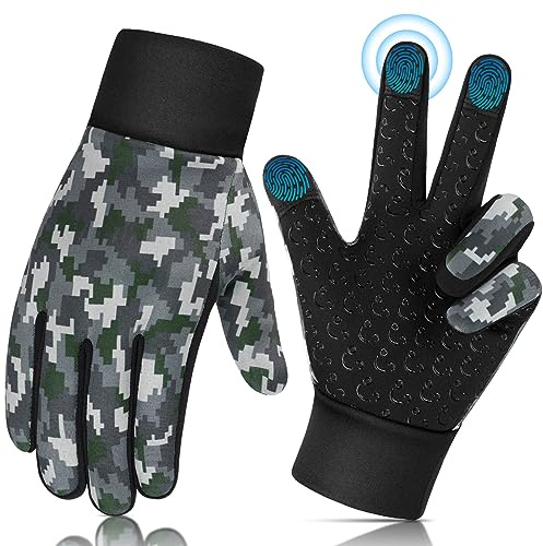 AOTOW Guantes Invierno Niño Termicos Niña - Tactil Guantes Gruesa Calientes Infantil para Frio Deporte Running Ciclismo Movil Smartphone Niños 4-12 Años