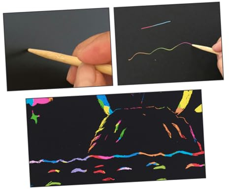 HEMOTON Zeichenblock Für Kinder 40 Blatt Kratzpapier 16k Graffiti-skizzenbuch Lernspielzeug Für Kinder Mattes Kunstpad