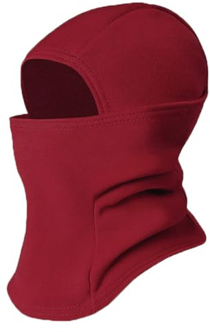 TRIWONDER Passamontagna da Neve Bambino Balaclava Invernale Cappello Sottocasco Termico Maschera da Sci per Bambino Bambina(Rosso)