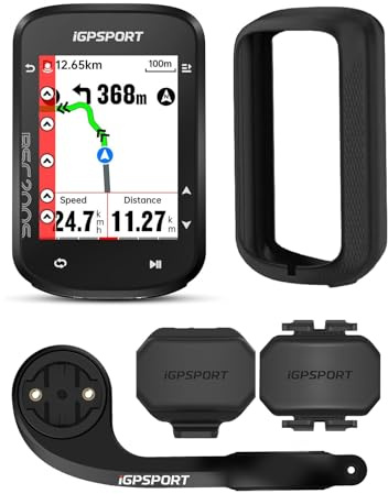 iGPSPORT BSC200S Bike Computer Set, 2.4'' Display Route Navigation Rechargeable Waterproof Continuous Ride Function Motion Detection Cycle Computer