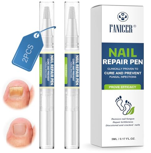 2 Pezzi Nail Care Pen, Penna Per La Riparazione Delle Unghie, Penne per Riparazione Unghie dei Piedi, Cura Unghie Piedi, Riparazione delle Unghie Rotte per Cuticole Cracked e Secca