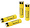 XHDATA Lot de 2 piles NiMH rechargeables 3000 mAh 3,7 V - Convient pour radios, jouets et autres appareils électriques - Fabrication 2025