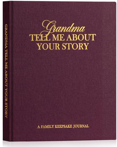 Lanpn Mormor Berätta historien om ditt liv, dagbok mormor berätta för mig din historia med 260 frågor, mormor liv roty journal, mors dag födelsedag julgåva, lila, engelsk