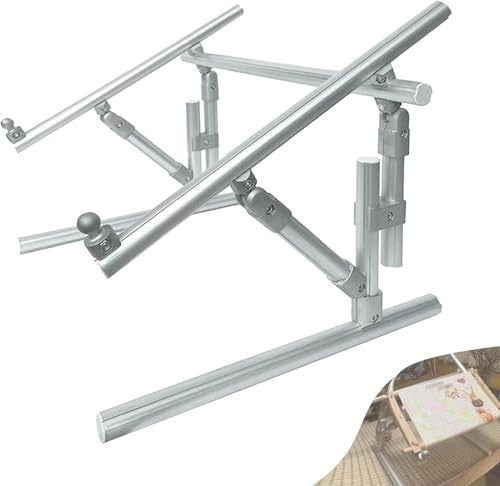 Embroidery Hoop Stand, Aluminum Alloy Craft Stand,Height /Angle Adjustable, with 180° Rotary Joint, for Sewing Enthusiasts