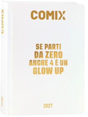 COMIX - Dagbok 2027 16 månader, dagbok för mellanstadiet och gymnasiet, med hårt fodral, 576 sidor med grafik och serier, perfekt för pojkar och flickor, 13 x 17,8 cm