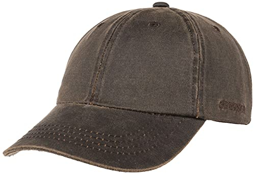 Stetson Statesboro Old Cotton Cap Herren - Baseballcap mit UV-Schutz 40+ - Mütze mit Baumwolle in Vintage Lederoptik - Basecap Frühjahr/Sommer braun S/M (54-57 cm)