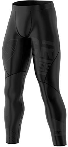 SMMASH Långa sportleggings, kompressionsbyxor för män, andningsbara och lätta fitnessbyxor, perfekta för löpning, cross-fit, gym, antibakteriellt material, tillverkad i Europa
