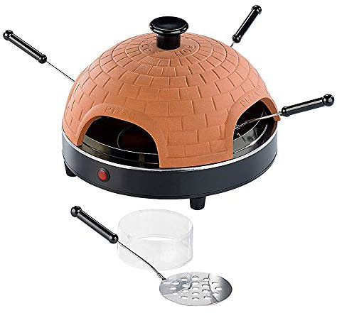 MonsterCadeaux Raclette à Pizza, Minifour en Pierre, Four à Pizza pour la Maison Transportable