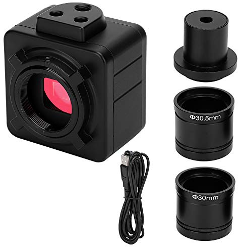 Fafeicy 2,2μmmx2,2μm Mikroskopkamera, USB HD CMOS Digitale elektronische Okular-Kamera, mit Montageadapter, 5MP, Mikroskop