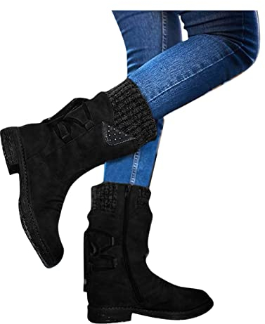 Lomelomme Schuhe Damen Winter Trekking Wander Weit Schaft Winterstiefel Schneeschuhe Arbeitsschuhe Damen Stiefel Damenschuhe Wanderschuhe Elegant Winterschuhe Trekkingschuhe Winter Stiefeletten