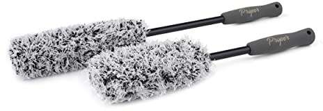 Premium Microfiber Wheel Brushes for Scratch-Free Detailing - 2 Pack Soft Wheel Brushes for Car Detailing, Car Wheel Cleaning Brush, Wheel Brush for car Detailing, Car Wheel Brush Kit