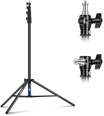 NEEWER 4m Support de Lumière à Coussin d'air,Trépied Robuste en Métal avec Embout Réversible 1/4 à 3/8,Interface de Montage à 3 Voies&Boutons de Verrouillage en Métal,Charge:3kg,ST-400AC