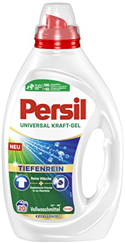 Persil Universal Kraft-Gel (20 Waschladungen), Flüssigwaschmittel mit Tiefenrein Technologie, Waschmittel für reine Wäsche und hygienische Frische für die Maschine, wirksam ab 20 °C
