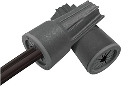 GKOLED 30PCS AWG #22-8 Waterproof Wire Connectors, Silicone Filled Outdoor Electrical Screw Terminals, Wire Splice Connector for LED Landscape Lighting, Patio and Deck Lighting, Dark Gray