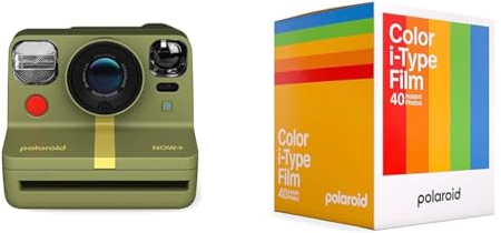 Polaroid Now+ Gen 2 Fotocamera Istantanea - Verde Bosco & Pellicola Istantanea Colore per i-Type - Confezione 40 Pellicole - 6010