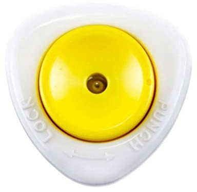 Egg Punch Egg Piercer Egg Hole Puncher Pricker Kitchen Tool Semi-Automatic with Safety Lock White Yellow Egg Hole Puncher Egg Pricker Egg Piercer Boiled Egg Piercer