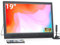 NORTHING 19 Inch Portable TV with Antenna, 1080P LED Small TV with HDMI Input, AV Input, USB Port, Portable Monitor with Built-in Stand,for Kitchen Bedroom (No Button/Coin Battery)