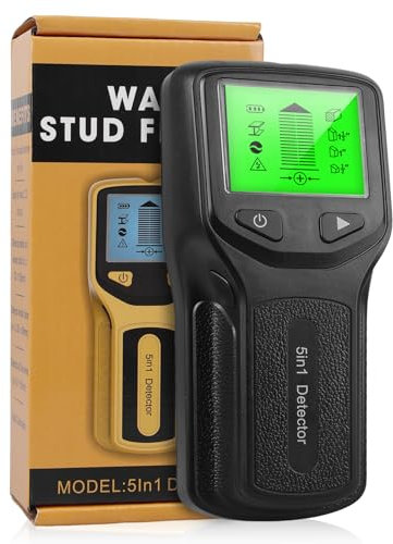 Buscador de cables, buscador de cables, localizador de pared, dispositivo de localización, 5 en 1, dispositivo de búsqueda de líneas, línea eléctrica, detector de pared, detector para madera, metales