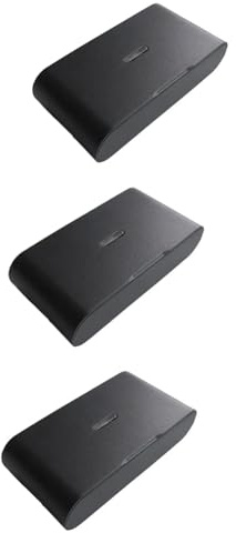 Koolenry Detector de Rotura de Cristales por Vibración Inalámbrico de 3 Piezas de 433 MHz, Sensibilidad Ajustable, Compatible con para Sistemas de Alarma, Color Negro.