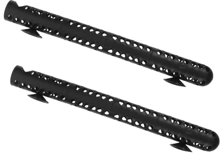 UTHCLO Protector de Calentador de Acuario Desmontable, Cubierta de Plástico Negra Resistente al Calor, 31,5 Cm, 2 Unidades, Soporte para Calentador de Agua para Tanque de Peces,