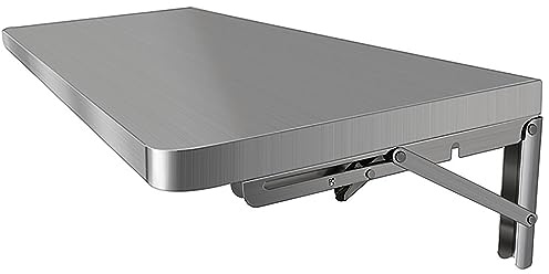 Sta Stål väggmonterad fällbart bord platsbesparande hängande blad skrivbord och hylla för kök tvättstuga badrum slitstark frukostbar