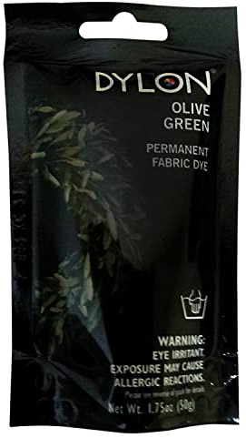 Dylon 87034 Permanent Fabric Dye, Olive Green, 1.75-Ounce