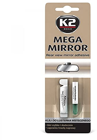 K2 Mega Mirror, Spiegelkleber Innenspiegelkleber, Rückspiegelkleber, Glas-Kleber, Klebstoff 6ml