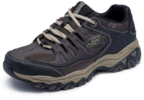 Skechers Afterburn Memory Fit Sneakers för män, sneakers med snörning, 42 EU