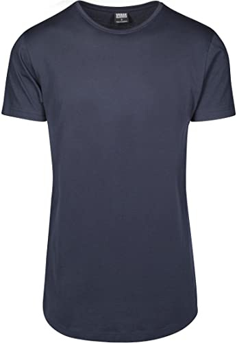 Urban Classics Herren Shaped Long Tee T-Shirt, Blau (navy), S