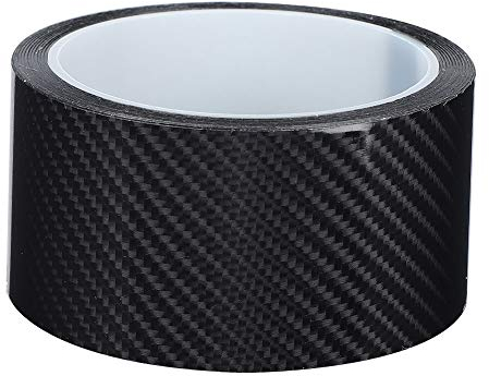 Strisce in Fibra di Carbonio AntiGraffio Pellicola Protettiva asciutta Nastro Avvolgente in Vinile Adesivo per la Protezione del Bordo (5CM*3M)
