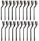 Haudang Wire Brush Set 20Pcs Mini Brass Wire Brushes Plastic Handles Wire Brush for Cleaning Rust, Metal Work Pieces, Welding Slag and Rust, Greasy Dirt,Small Wire Brush Set