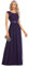 Ever-Pretty Dentelle Robe de Soirée Longue Femme Taille Empire en Mousseline Demoiselle d'honneur Élégante Violet Foncé 52