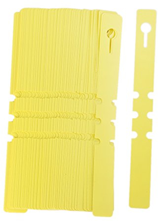 Sharplace 100 Stück Pflanzschilder 20x2cm, Pflanzzubehör, Garten Pflanzenetiketten Hängende Pflanzenschilder zum Beschriften Wetterfest Pflanzen Etiketten für Draussen Garten, Gelb