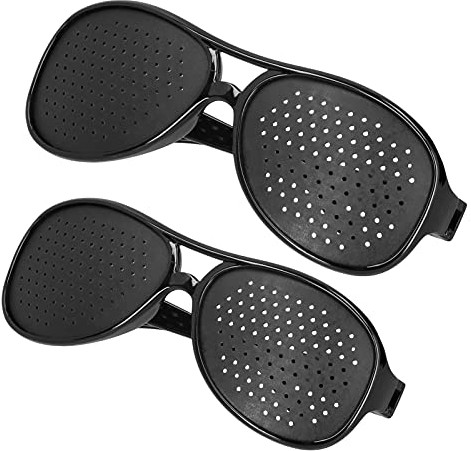 Ausla Pinhole-Brille, Rasterbrille, Pinhole-Brille, Rasterbrille, Entspannung für Augentraining und Entspannung (Erwachsenen-Modelle)