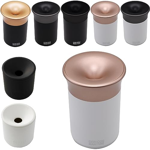 GC German Couture Stickbecher Auto-Aschenbecher kompatibel mit IQOS ILUMA PRIME TEREA Sticks u. Heets-Sticks + Glo Hyper Pro Air neo-Sticks Zubehör u. für PLOOM, white/rose gold